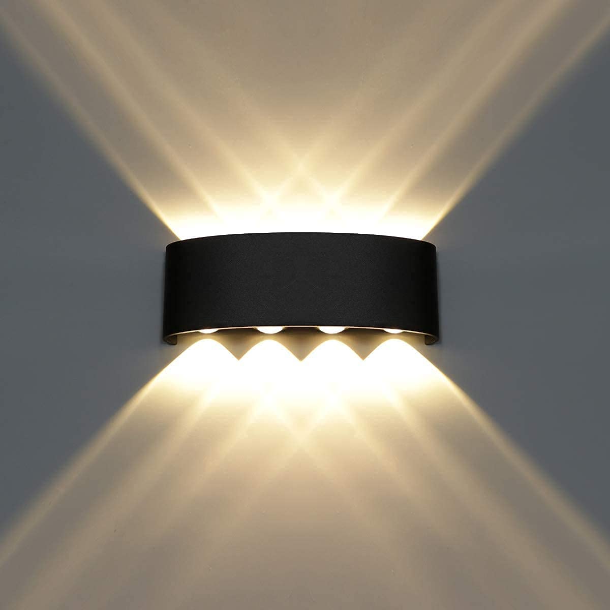 Aplica Exterior RFAN, Model K-2310, Material Aluminiu, IP65, Lumina Calda, 8W, Negru