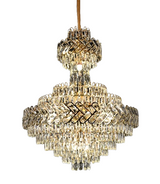 Candelabru RFAN, Model QS824/800x1100, Textura Cristal, Metal, 21 x E27, Auriu