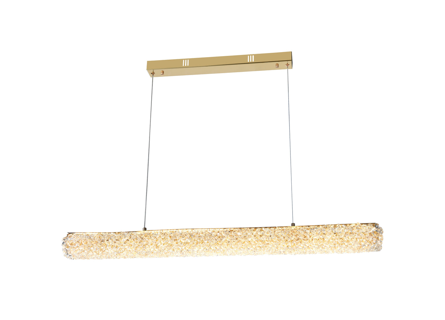 Candelabru LED RFAN, Model 5558/L800, Textura Cristal, Metal, 37W, Auriu