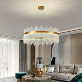 Candelabru LED RFAN, Model 8817/400, Textura Cristal, Metal, 64W, Auriu
