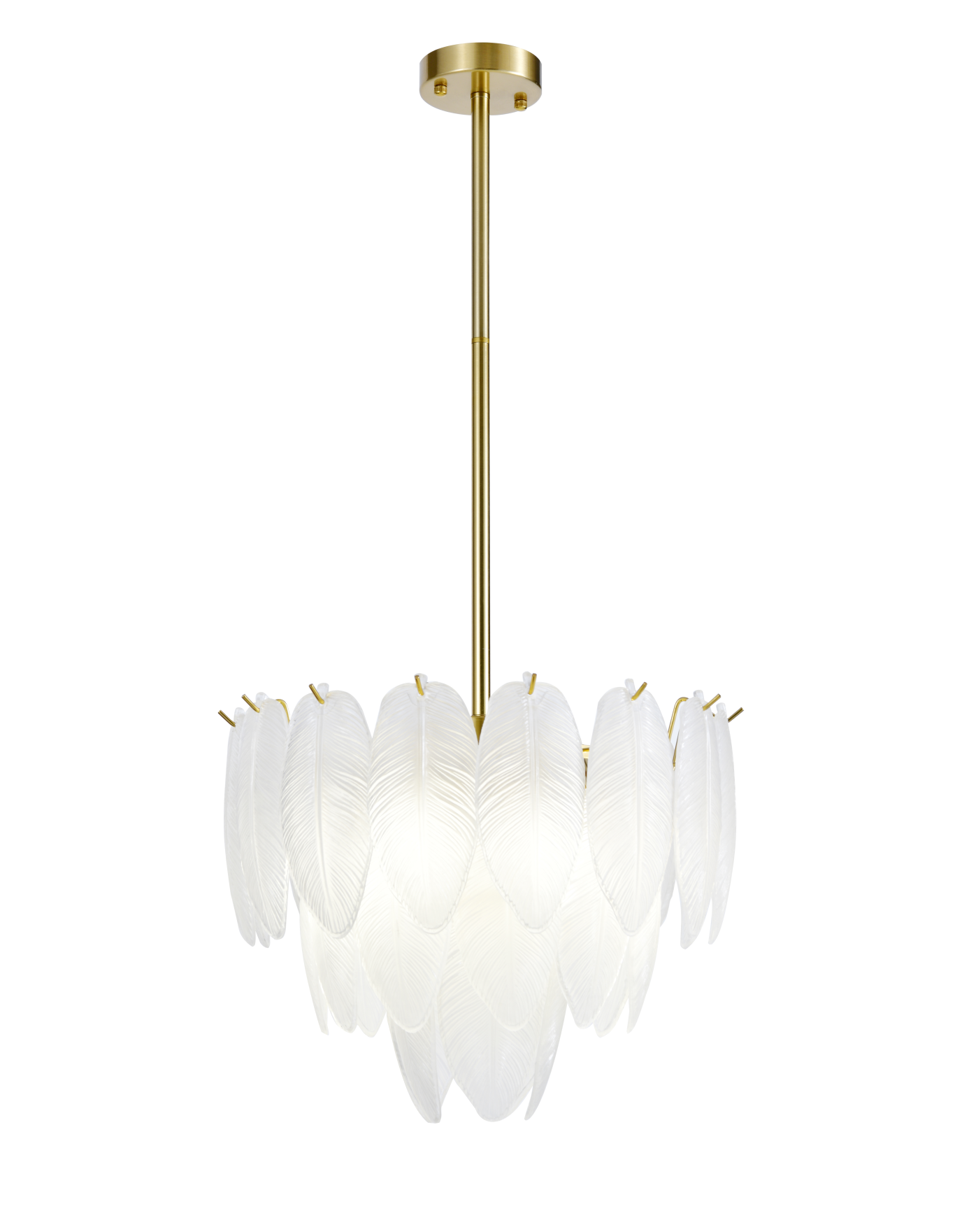 Candelabru RFAN, Model 5866/400, Textura Sticla, Metal, 6 X E14, Auriu
