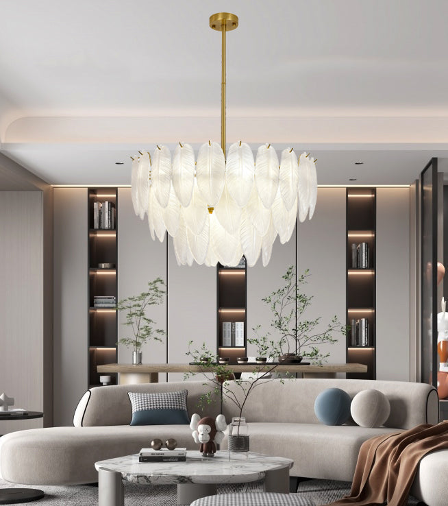 Candelabru RFAN, Model 5866/600, Textura Sticla, Metal, 10 X E14, Auriu