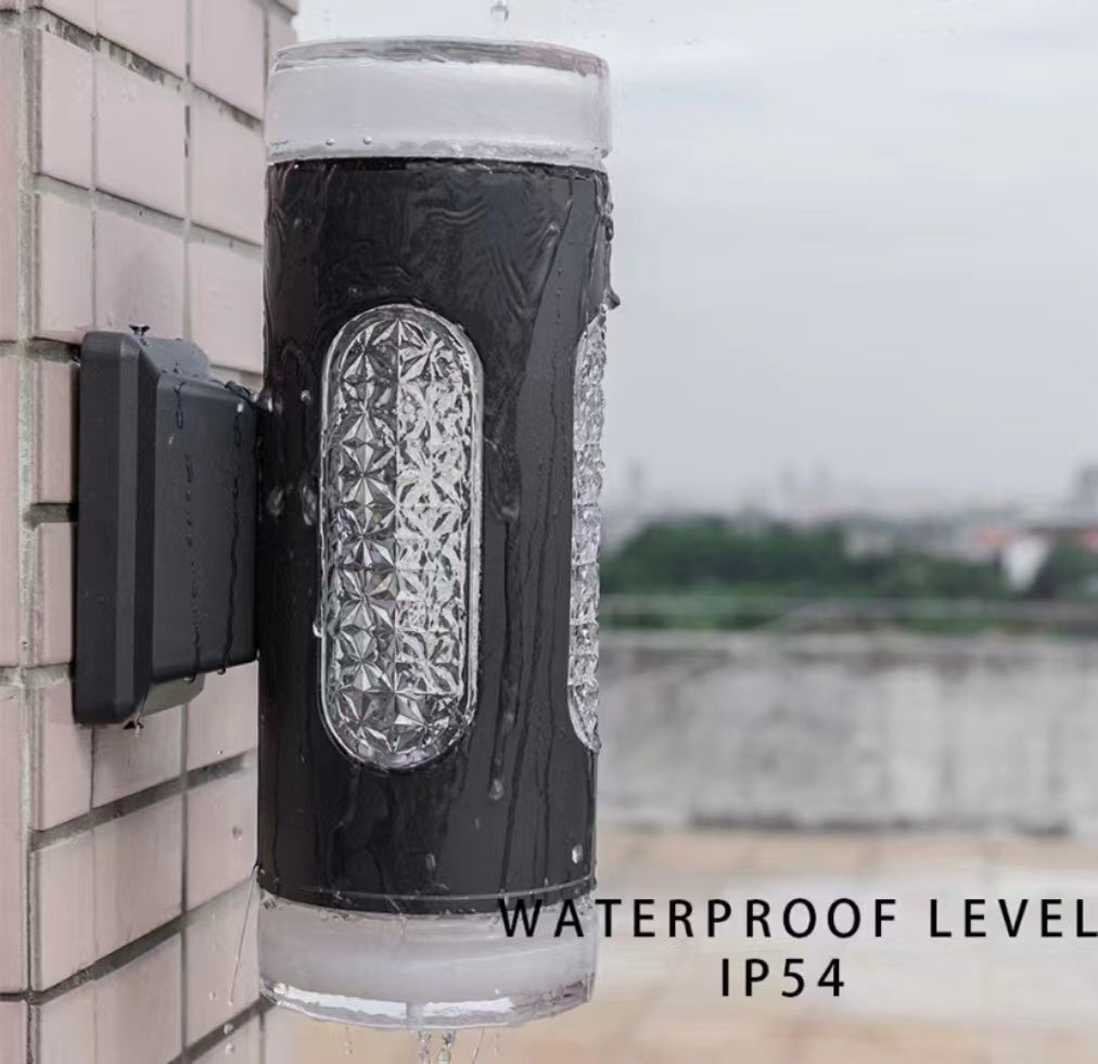 Aplica Exterior RFAN, Model L608023, Material Aluminiu, IP54, 3 Tipuri de Lumina, 50W, Negru