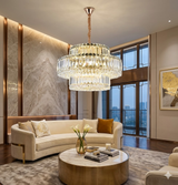Candelabru RFAN, Model 75005/550, Textura Cristal, Metal, 8 X E14, Auriu