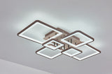 Lustra LED RFAN, Model K002-6 CF, Cu Telecomanda, 3 Tipuri De Lumina, Intensitate Reglabila, 228W, Maro