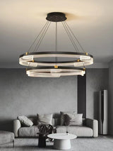 Lustra LED Tip Pendul RFAN, Model F6600-2, Cu Telecomanda, 3 Tipuri De Lumina, Inaltime Reglabila, 160W, Negru