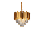 Candelabru RFAN, Model WL339/300, Textura Cristal, Metal, 3 x E27, Auriu