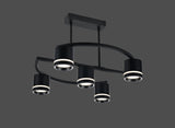 Lustra RFAN, Model R9172/4+1, 5 X Soclu GX53, Negru