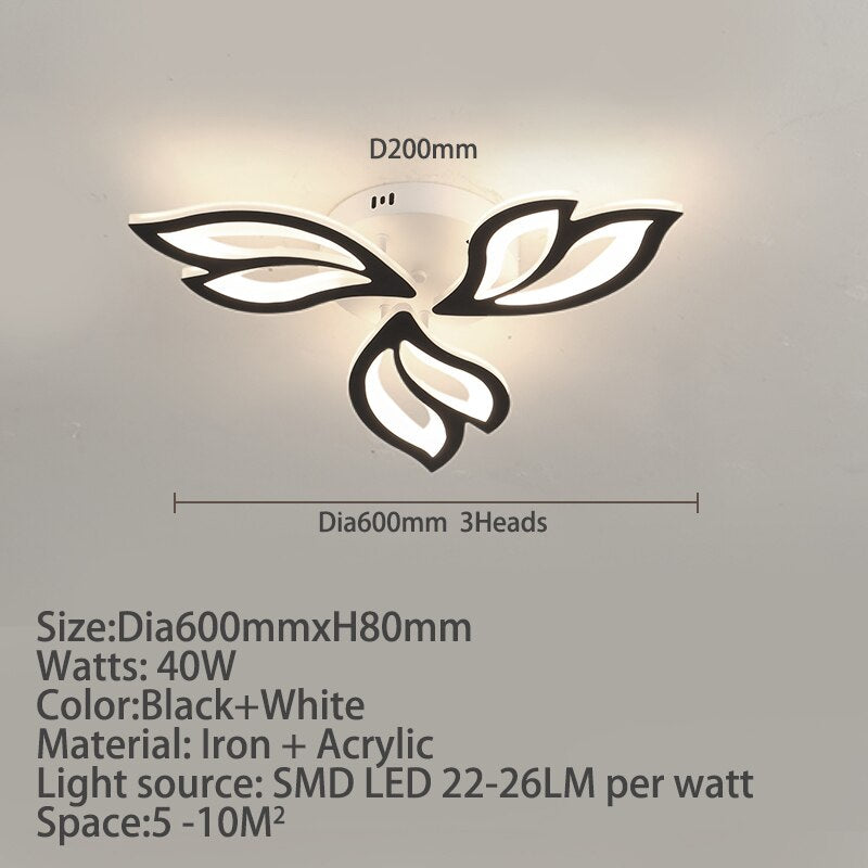 Lustra LED RFAN, Model K137-3, cu Telecomanda, 3 Tipuri de Lumina, Intensitate Reglabila, 36W, Alb