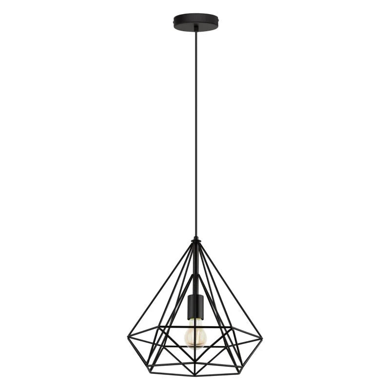 Pendul RFAN, Model 2187/1, cu Abajur, 1 x E27, Inaltime Reglabila, Negru