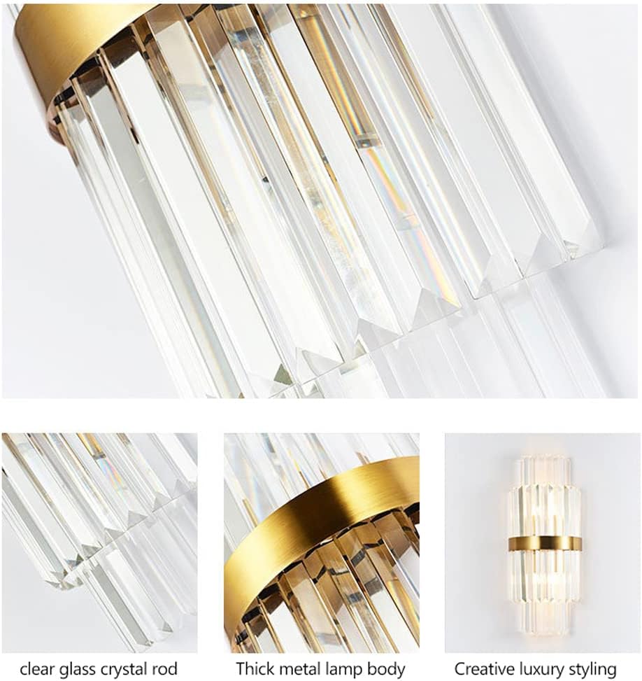 Aplica RFAN, Model 7821/2W, Textura Cristal, Metal, 2 X E14, Auriu