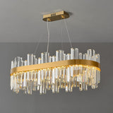 Candelabru LED RFAN, Model H98347/800*300, Textura Cristal, Metal, 120W, Auriu