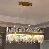 Candelabru LED RFAN, Model H98347/800*300, Textura Cristal, Metal, 120W, Auriu