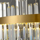 Candelabru LED RFAN, Model H98347/800*300, Textura Cristal, Metal, 120W, Auriu
