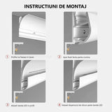 Profil LED Aplicat Tip Scafa Sau Plinta, Lungime 3m, Material Aluminiu, Alb