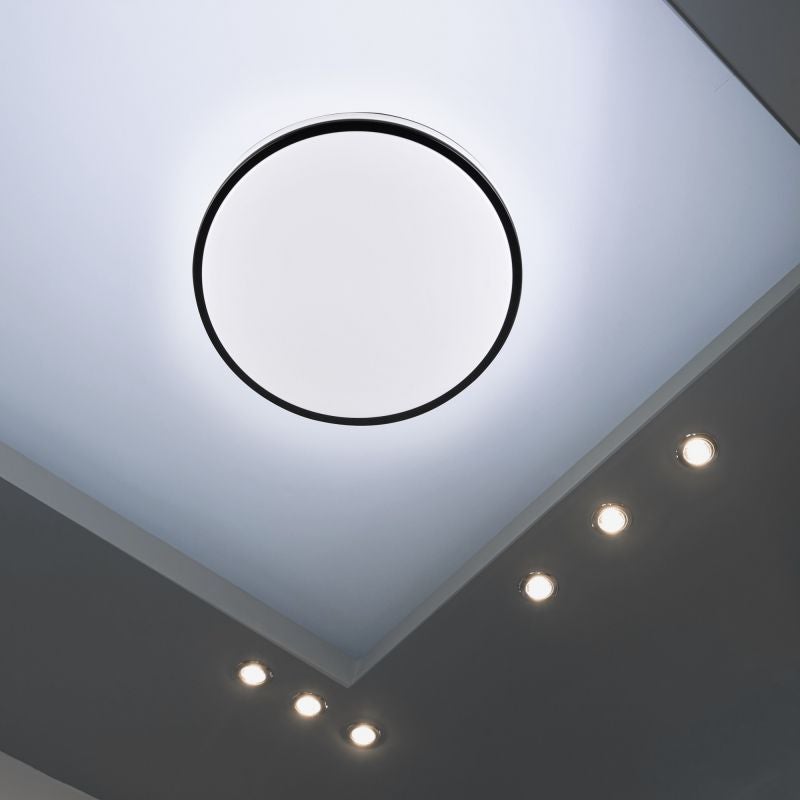 Plafoniera LED RFAN, Rotunda, CCT, 50W, 3 Tipuri De Lumina, Negru