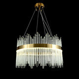 Candelabru LED RFAN, Model 8817/800, Textura Cristal, Metal, 150W, Auriu
