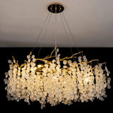 Candelabru RFAN, Model R9103/800, Textura Cristal, Metal, 8 X E14, Auriu