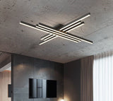Lustra LED RFAN, Model R9112/6, Cu Telecomanda, 3 Tipuri De Lumina, Intensitate Reglabila, 146W, Negru