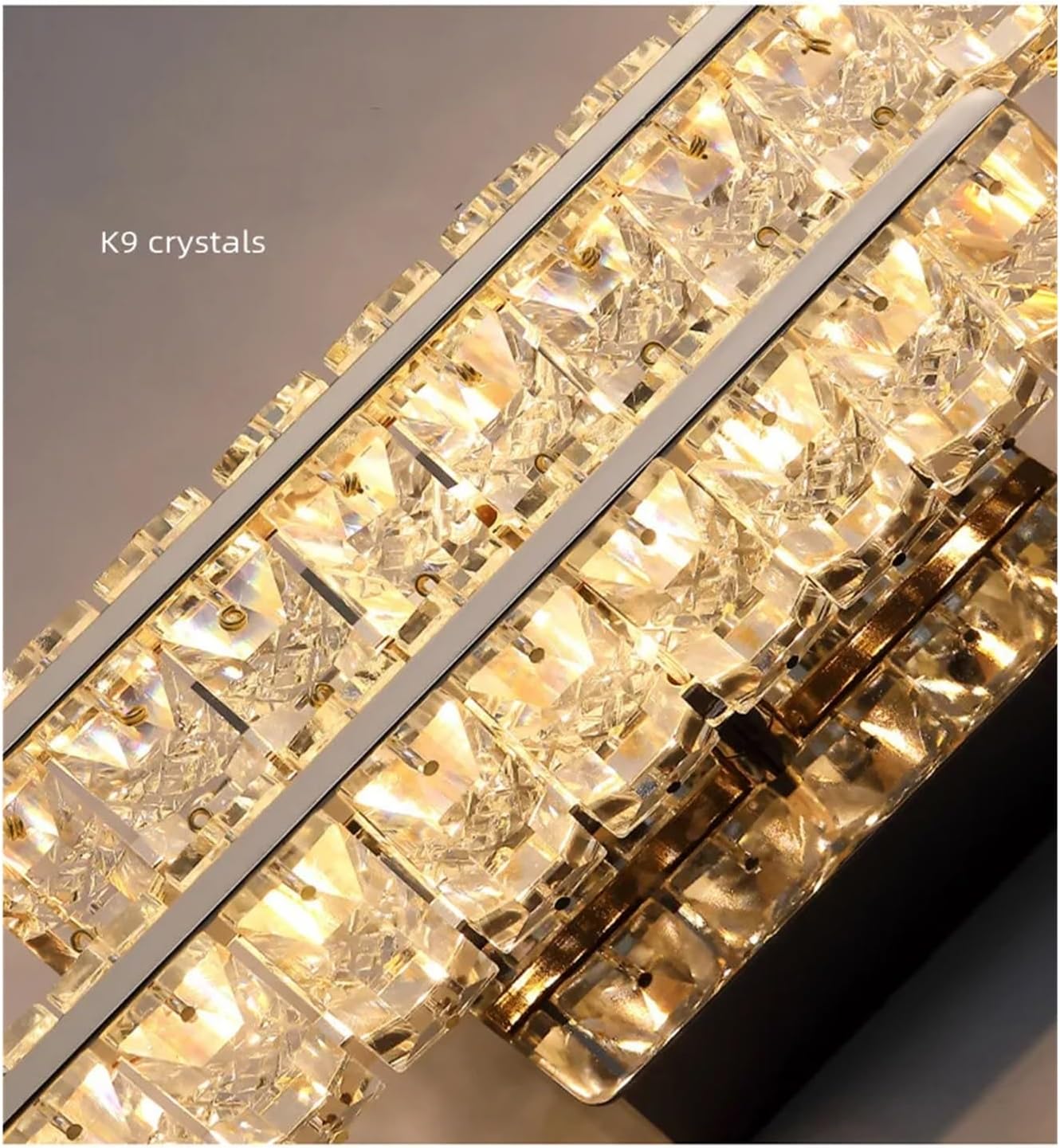 Aplica LED RFAN, Model B7024, Textura Cristal, 3 Tipuri De Lumina, 10W, Auriu