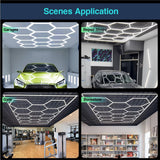 HoneyComb LED RFAN, 7 X Hexagon, Lumina Rece, 6500K, 240W