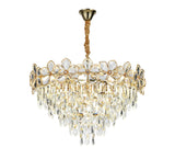Candelabru RFAN, Model 75001/600, Textura Cristal, Metal, 10 X E14, Auriu