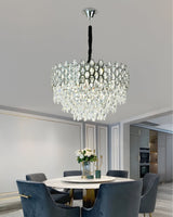 Candelabru RFAN, Model 75003/600, Textura Cristal, Metal, 10 X E14, Argintiu