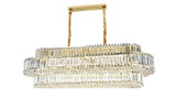 Candelabru RFAN, Model 75005/1200*450, Textura Cristal, Metal, 12 X E14, Auriu