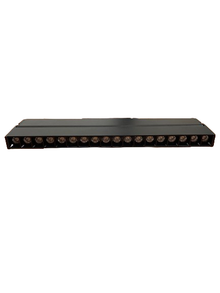 Grila LED Pliabila Sina Magnetica Incastrata, Lumina Calda, 18W, Negru