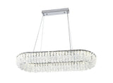 Candelabru LED RFAN, Model 78011/800*300, Textura Cristal, Metal, 100W, Argintiu