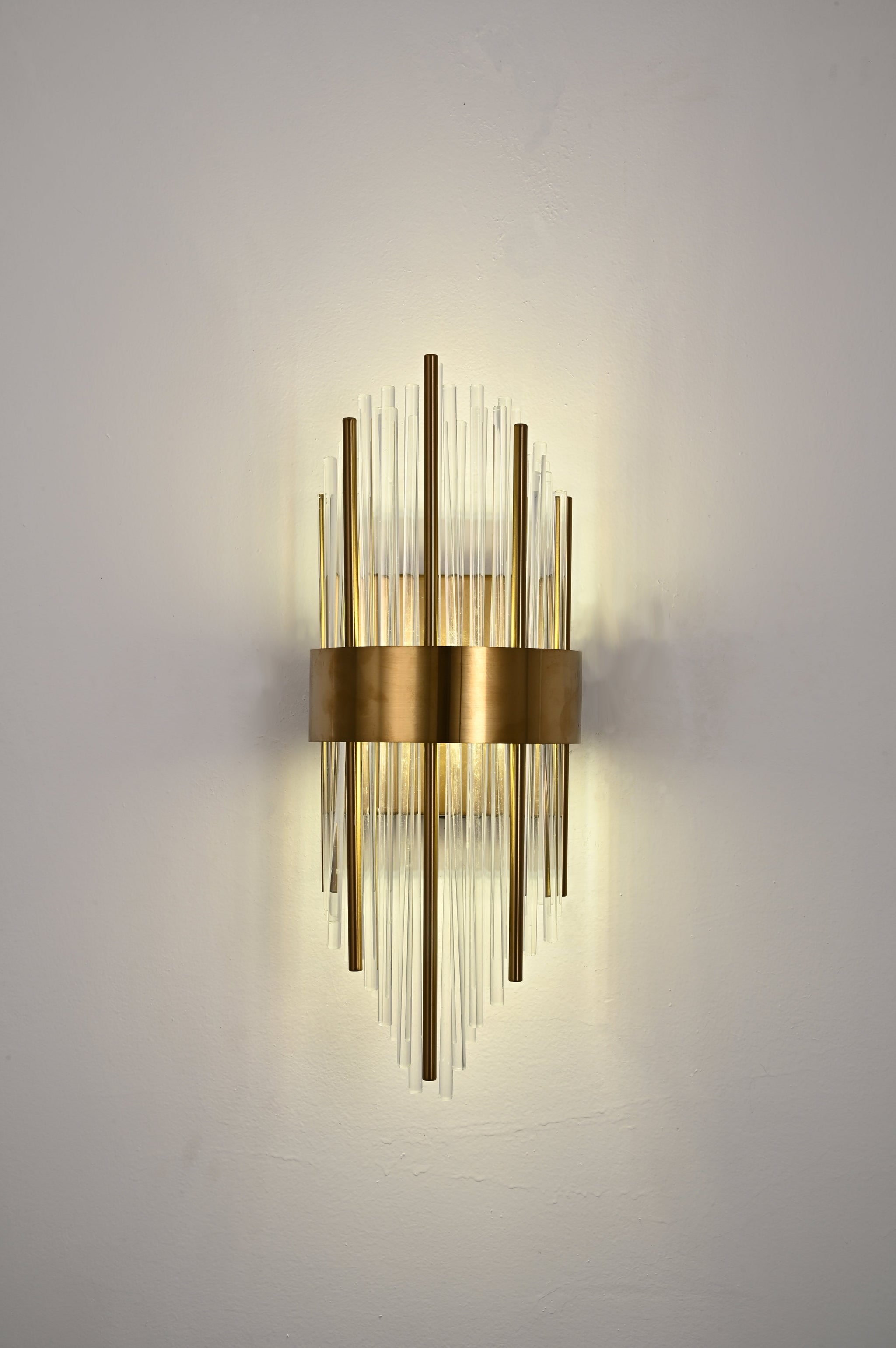 Aplica RFAN, Model 7820/2W, Textura Cristal, Metal, 2 X E14, Auriu