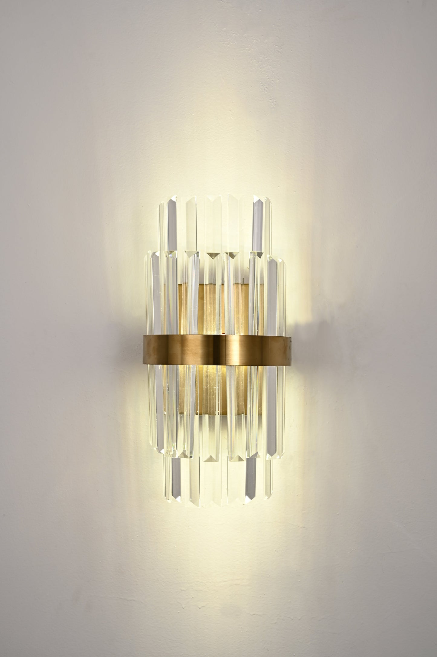Aplica RFAN, Model 7821/2W, Textura Cristal, Metal, 2 X E14, Auriu