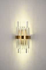 Aplica RFAN, Model 7821/2W, Textura Cristal, Metal, 2 X E14, Auriu