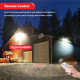 Proiector LED, cu Panou Solar si Telecomanda, Rezistent la Apa IP65, 100W