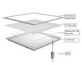 Panou LED RFAN, Patrat 60 x 60 x 2 cm, Lumina Neutra, 4000K, Aluminiu, 50W, Alb