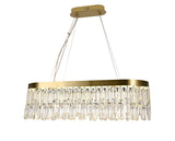 Candelabru LED RFAN, Model 9137/800*300, Textura Cristal, Metal, 74W, Auriu