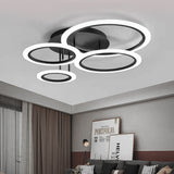 Lustra LED RFAN, Model K001-4, cu Telecomanda, 3 Tipuri de Lumina, Intensitate Reglabila, 118W, Negru