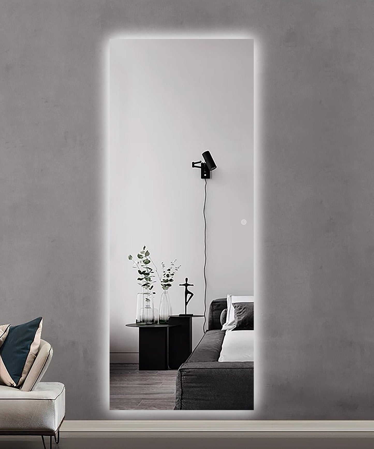Oglinda LED Hol Premium 70×180 cm, Touch, 3 Tipuri Lumina – Calda, Rece, Naturala