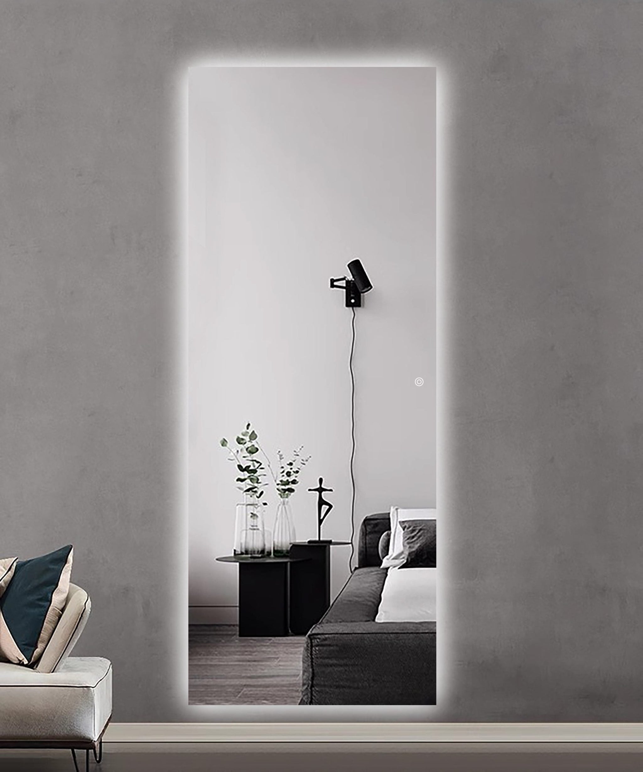 Oglinda LED Hol Premium 70×180 cm, Touch, 3 Tipuri Lumina – Calda, Rece, Naturala