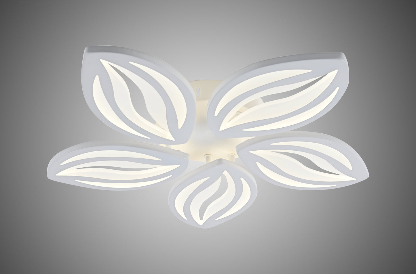 Lustra LED RFAN, Model K23/5, cu Telecomanda, 3 Tipuri de Lumina, Intensitate Reglabila, 80W, Alb