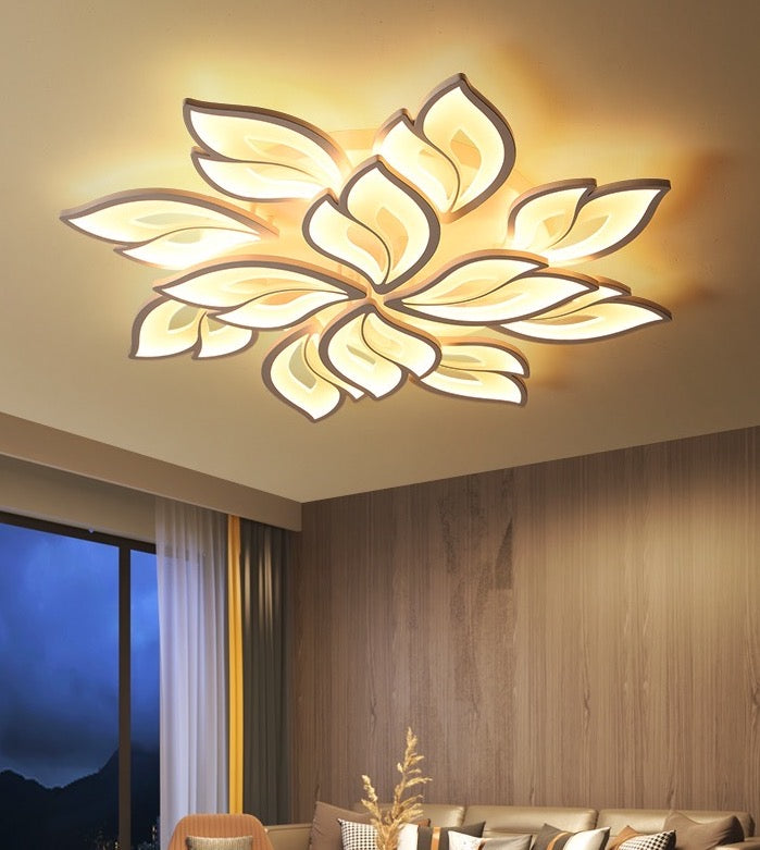 Lustra LED RFAN, Model K137/8+4, Cu Telecomanda, 3 Tipuri De Lumina, Intensitate Reglabila, 240W, Alb