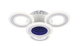 Lustra LED RFAN, Model R9020-3+1, cu Telecomanda, 3 Tipuri de Lumina plus Lumina RGB, Intensitate Reglabila, 92W, Alb