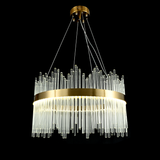 Candelabru LED RFAN, Model 8817/400, Textura Cristal, Metal, 64W, Auriu