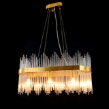 Candelabru LED RFAN, Model 8817/800*300, Textura Cristal, Metal, 120W, Auriu