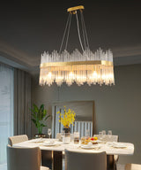 Candelabru LED RFAN, Model 8817/800*300, Textura Cristal, Metal, 120W, Auriu