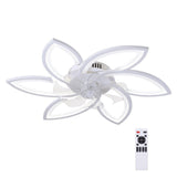 Lustra LED RFAN, Model R9164/6, cu Ventilator si Telecomanda, 3 Tipuri De Lumina, Intensitate Reglabila, 81W, Alb