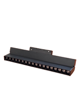 Grila LED Pliabila Sina Magnetica Incastrata, Lumina Calda, 18W, Negru