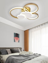 Lustra LED RFAN, Model R9034, cu Telecomanda, 3 Tipuri de Lumina, Intensitate Reglabila, 120W, Auriu