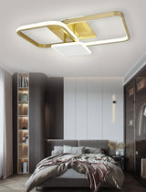 Lustra LED RFAN, Model R9039, cu Telecomanda, 3 Tipuri de Lumina, Intensitate Reglabila, 102W, Auriu