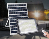 Proiector LED, cu Panou Solar si Telecomanda, Rezistent la Apa IP65, 100W